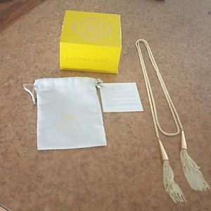 Kendra Scott Phara Gold Necklace Fringe Tassel 14k